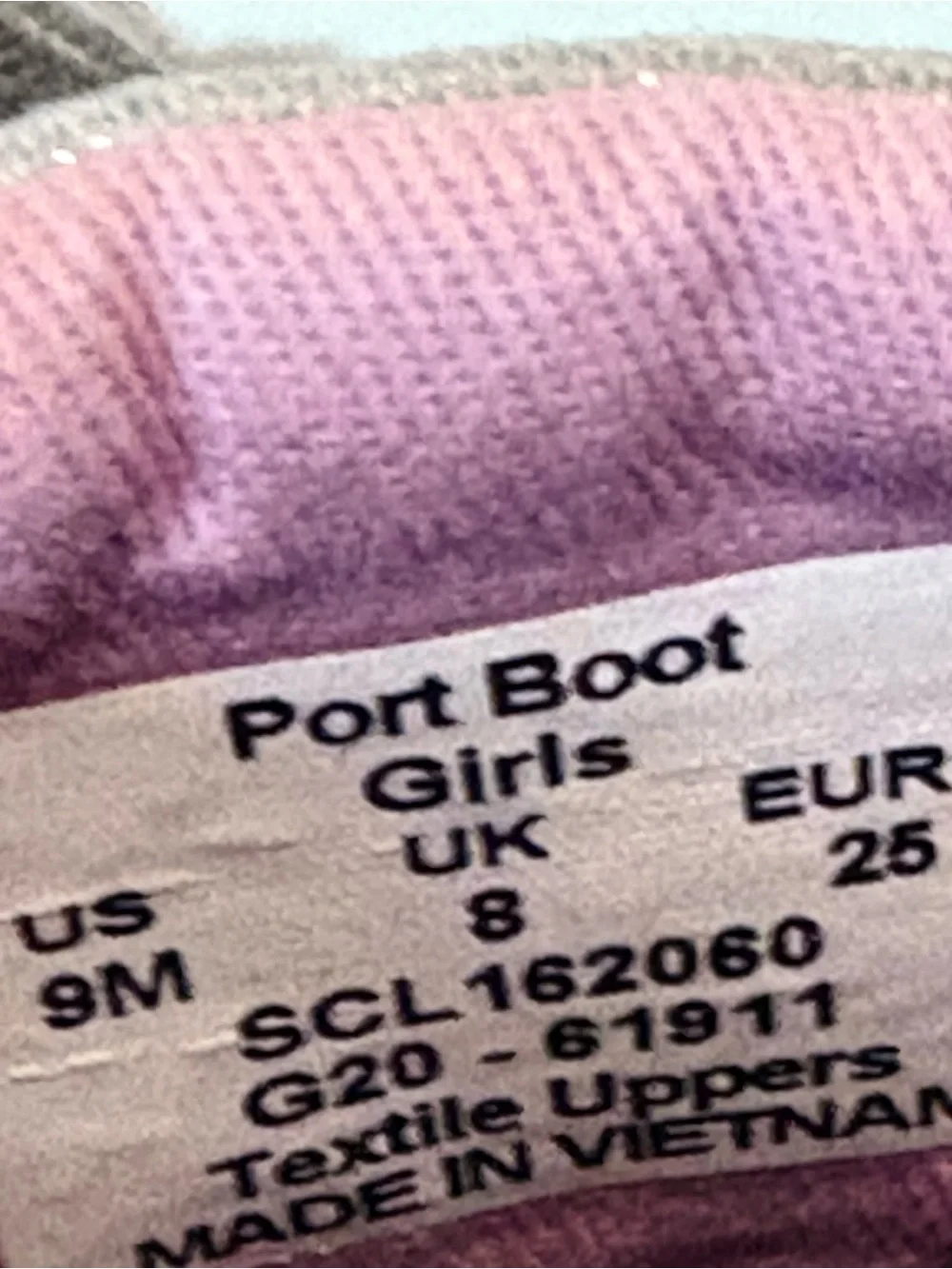 Sperry Toddler Girls Port Duck Boots Gray Pink Sparkle Size 9